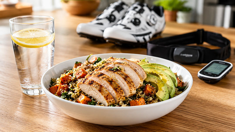 Bowl de récupération nutritionnelle pour cycliste
