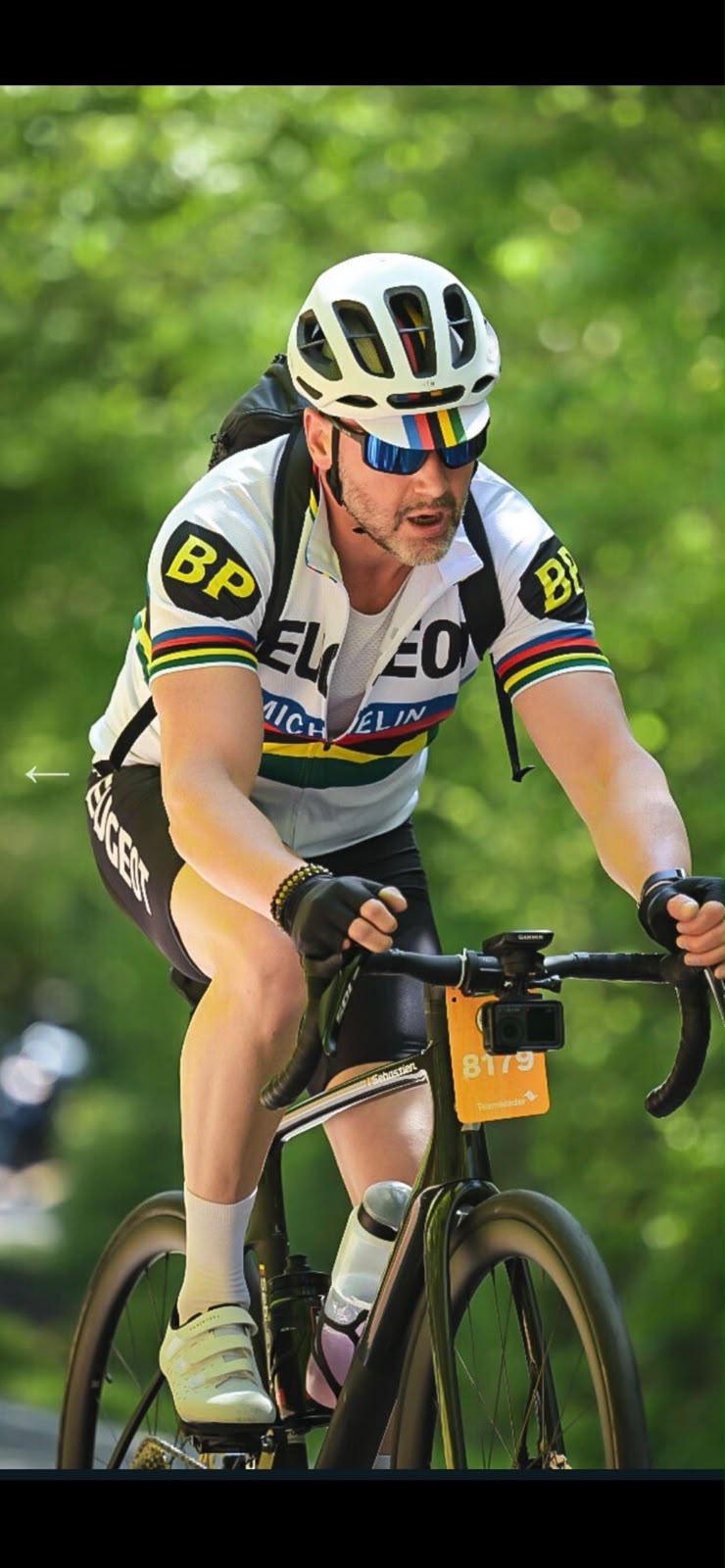 Sébastien lors de Liège-Bastogne-Liège Challenge