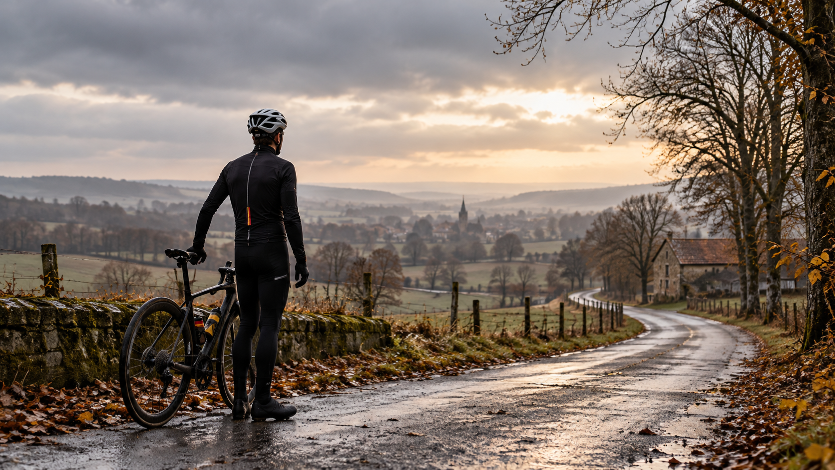 Équipement de cyclisme et vélo au repos pendant la coupure annuelle